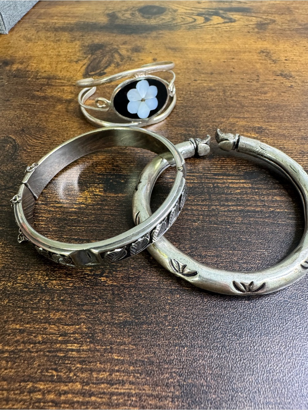 Vintage Silver Tone Bracelet Bundle - 3 Unique Bracelets
